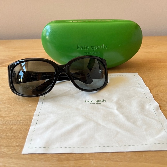 KATE SPADE HEIDI SUNGLASSES POLARIZED CASE LENS CLOTH CLASSIC SUMMER RESORT - Picture 1 of 12
